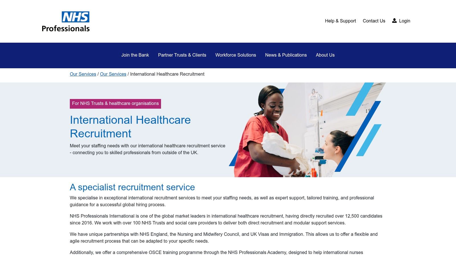 NHS Professionals International (UK NHS)
